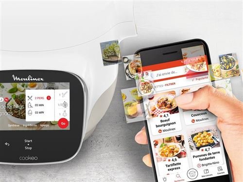 Moulinex Cookeo Touch WiFi Mini CE922110 900 W Blanco Multicocina Inteligente - Imagen de 3