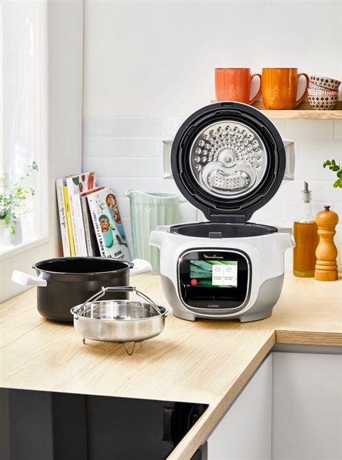 Moulinex Cookeo Touch WiFi Mini CE922110 900 W Blanco Multicocina Inteligente - Imagen de 4